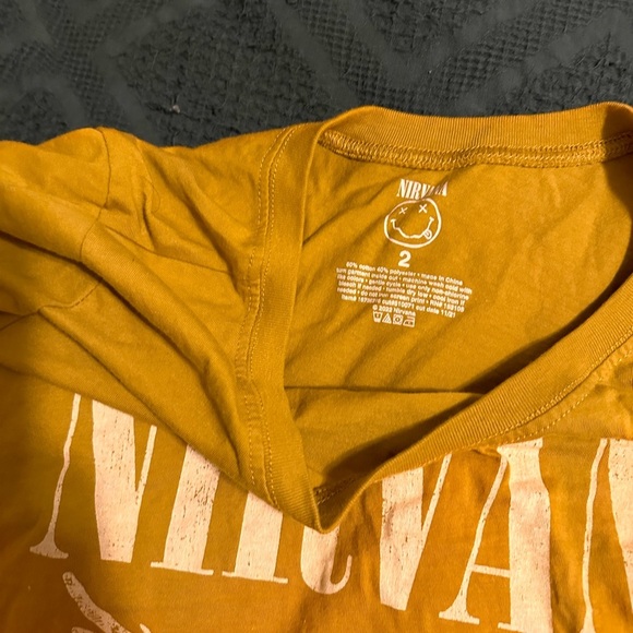 Plus Size Torrid 2X Graphic TShirt Nirvana Mustard Yellow - Picture 4 of 6